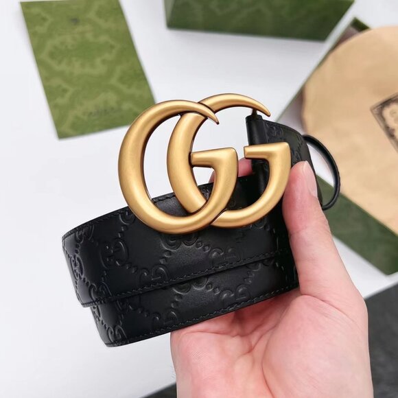 Gucci Marmont Belt - Black New Embossed - Picture 4 of 7